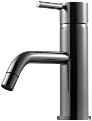 Robinet de lavabo EVM071, laiton, chrome noir