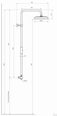 Set de douche ARM5200-150 Laiton chromé