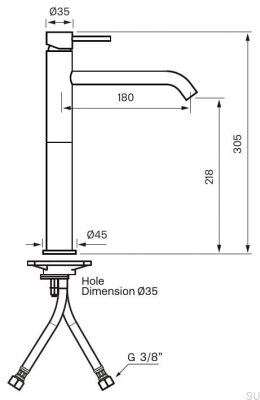 Robinet de lavabo EVM082, laiton poli, non peint