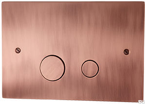 Bouton affleurant DUO112, cuivre brossé, non peint