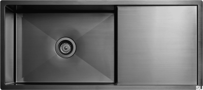 Évier de cuisine Diskho 8140 Acier Noir Chrome PVD
