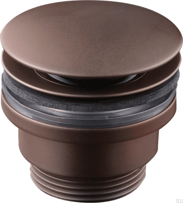 Bouchon de lavabo escamotable universel 74400 Laiton Marron
