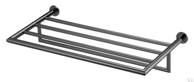 TA814 Porte-serviettes en laiton noir chromé brossé