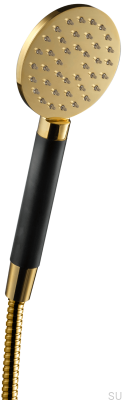 Pommeau de douche ZDOC095 Laiton Miel Or avec Noir