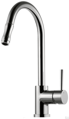 Robinet de cuisine avec bec extractible EVO185, laiton chromé