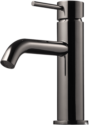 Robinet de lavabo EVM072, laiton, chrome noir