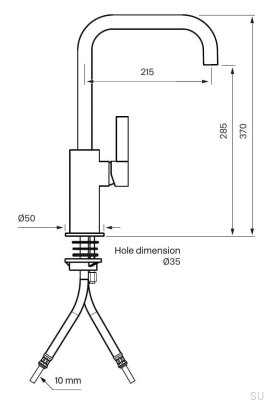 Robinet de cuisine ARM580, laiton poli, non peint