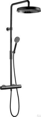 ARM7200-150 Ensemble de douche en laiton noir brossé et chrome