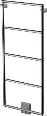 Radiateur de salle de bain TW800-400 Acier Noir Chrome PVD