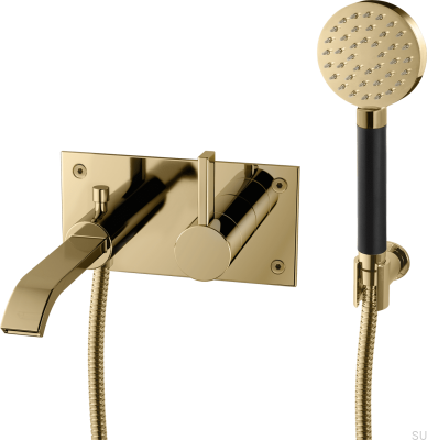 Robinet de baignoire thermostatique mural ARM036, Laiton Or Miel