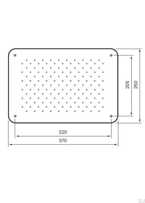 Pommeau de douche pluie rectangulaire 370 x 250 ZSOF092 Laiton Noir Chrome Brossé