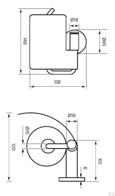 Porte-papier toilette TA236 Laiton chromé