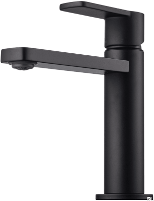 Lin071 Robinet de lavabo en laiton noir mat