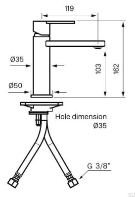 Lin071 Robinet de lavabo en laiton noir mat