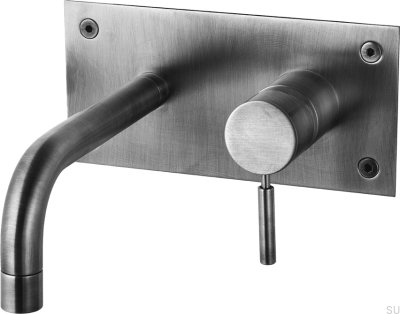 Robinet de lavabo 170 BOX006 Laiton Noir Chrome Brossé