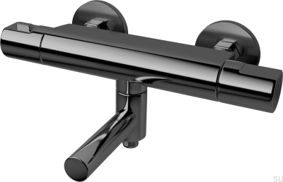 Robinet de baignoire thermostatique mural ARM022-150 Laiton Noir Chrome