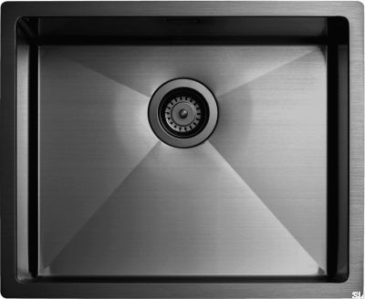 Diskho 5040 Évier de cuisine en acier chromé noir PVD