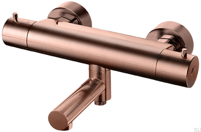 Robinet thermostatique de bain et de douche EVM022-150 Cuivre Brossé Non Peint