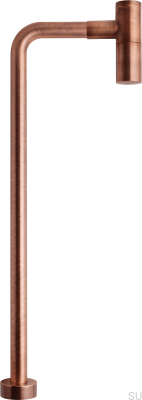 Siphon de lavabo avec tube en L XA100 Cuivre Brossé Non Peint