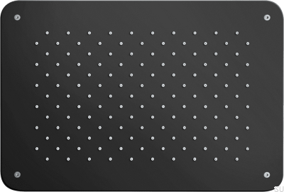Pommeau de douche pluie rectangulaire 370 x 250 ZSOF092 Laiton Noir Mat