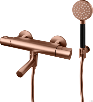 Robinet de baignoire thermostatique mural ARM026-150 Cuivre Brossé, Non Peint