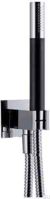 Ensemble de douche BOX300/300 SQUARE Laiton Chromé avec Noir