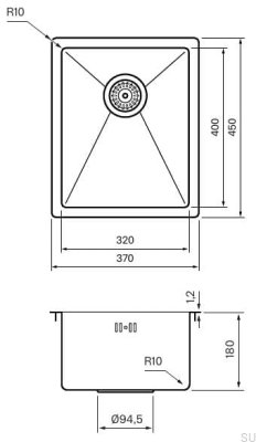 Évier de cuisine Diskho 3040 inox PVD