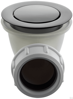 Bouchon de baignoire escamotable 22200 Laiton Noir Chrome