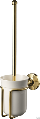 Brosse WC classique en laiton poli TA220, non laquée