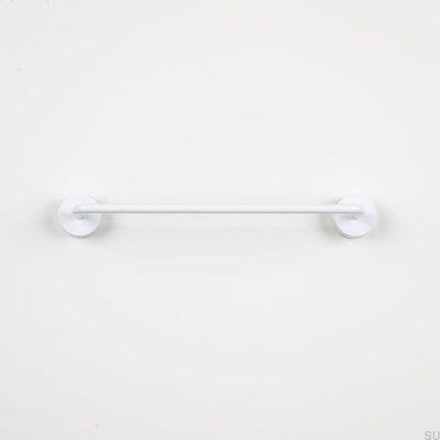 Poignée de meuble oblongue Luciola 128 Aluminium Blanc