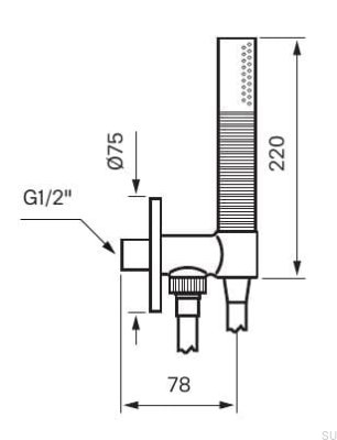 Ensemble de douche à encastrer BOX300/300, laiton nickel brossé