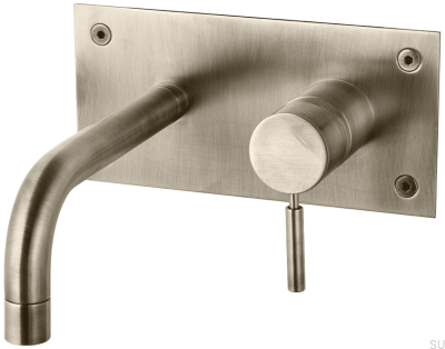 Robinet de lavabo 170 BOX006 Laiton Nickel Brossé