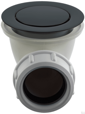 Bouchon de baignoire escamotable 22200 Laiton Noir Mat