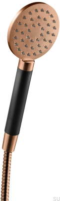 Pommeau de douche ZDOC095 Cuivre Brossé Non Peint avec Noir
