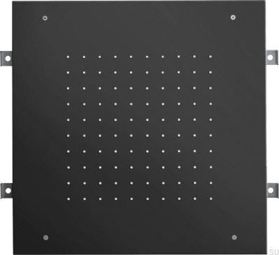 Pomme de douche, douche à effet pluie carrée 400 ZSOF094, Laiton Noir Mat