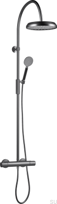 ARM5300-150 Ensemble de douche en laiton noir brossé et chrome