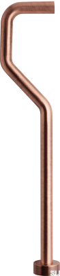Tuyau de siphon de type S XA22, cuivre brossé, non peint