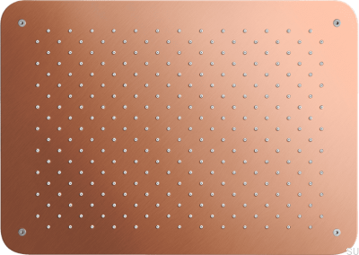 Pommeau de douche à effet pluie rectangulaire 450 x 320 ZSOF093 Cuivre Brossé Non Peint