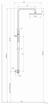 TVM7200-150 Ensemble de douche en laiton doré miel