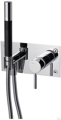 Robinet de douche avec pomme de douche et flexible BOX011-364 Laiton chromé