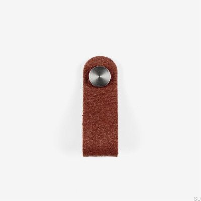 Bouton de meuble Pina marron avec Pinatex argenté