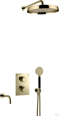ARM7368 ED2 Ensemble de douche en laiton doré miel