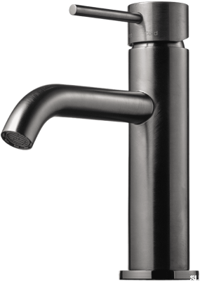 Robinet de lavabo EVM072, laiton, noir, chrome brossé