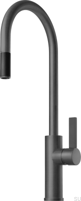 Robinet de cuisine avec bec extractible ARM185 Laiton Graphite