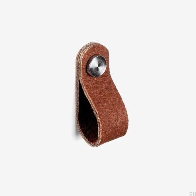 Bouton de meuble Pina marron avec Pinatex argenté