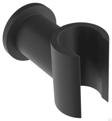Support mural pour pomme de douche XSUP030 Laiton Noir Mat