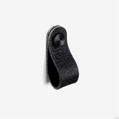 Bouton de meuble Pina noir avec Pinatex noir