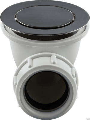 Bouchon de baignoire escamotable 22200 Laiton Noir Chrome Brossé