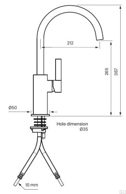 Robinet de cuisine en laiton graphite ARM380