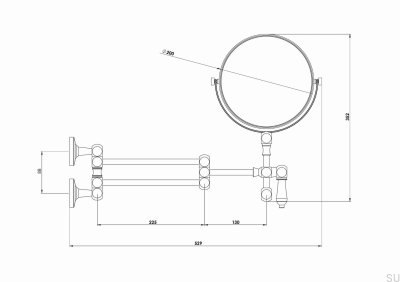 Miroir de salle de bain TA816 Laiton poli classique non laqué